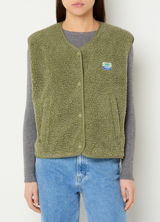 American Vintage Hoktown gilet van teddy met ritszakken
