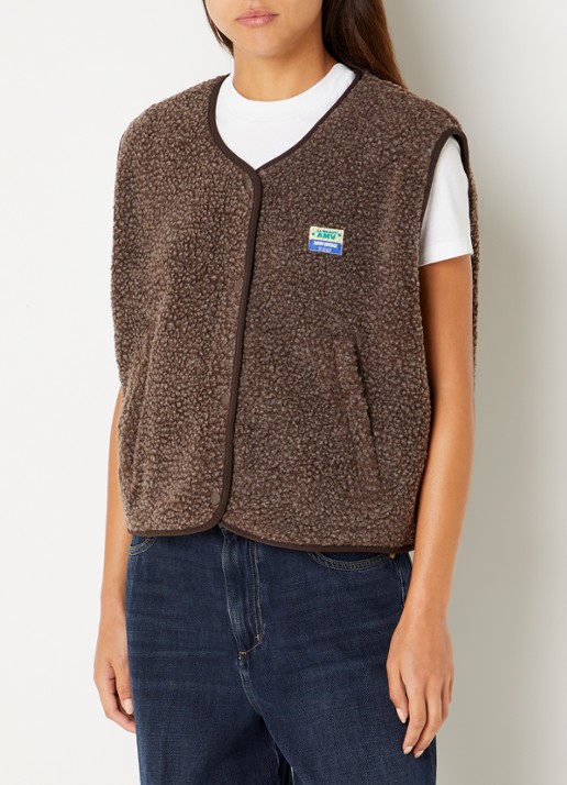 American Vintage Hoktown gilet van teddy met ritszakken