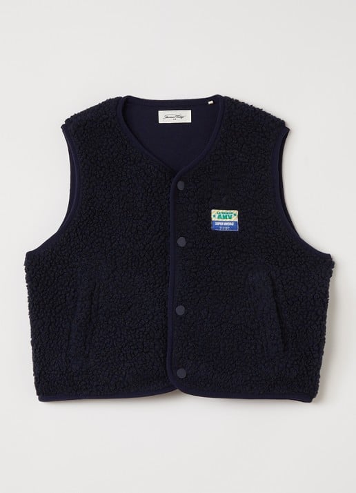 American Vintage Hoktown vest van teddy met logo