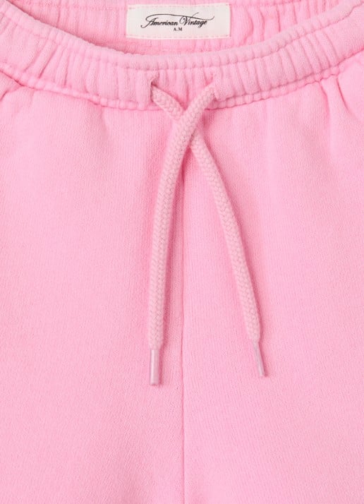 American Vintage Izubird loose fit korte joggingbroek met logo - detail 3 roze