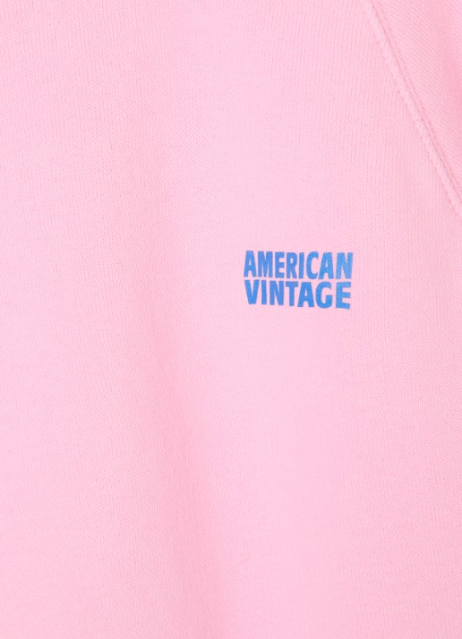 American Vintage Izubird sweater met logo - detail 4 roze