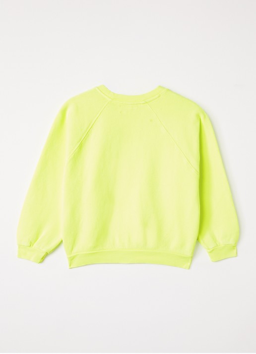 American Vintage Izubird sweater met logo - voorkant 2 neongeel