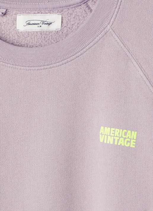 American Vintage Izubird sweater met logo - detail 4 oudroze
