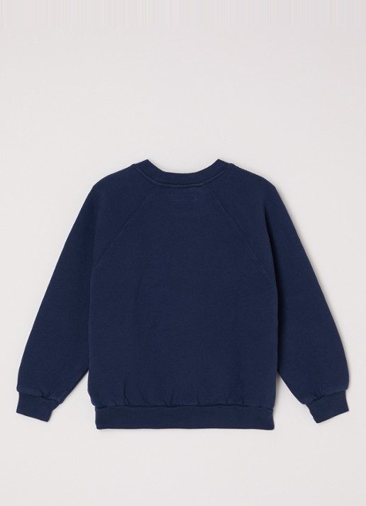 American Vintage Izubird sweater met logo - voorkant 3 donkerblauw