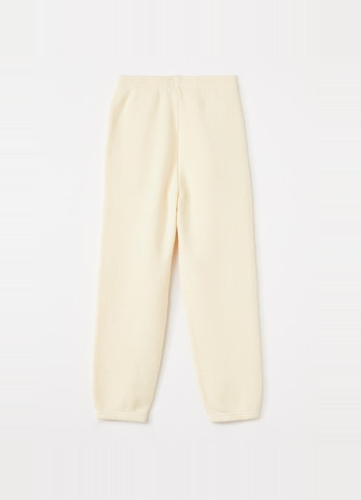 American Vintage Izubird tapered fit joggingbroek met logo - voorkant 2 lichtgeel