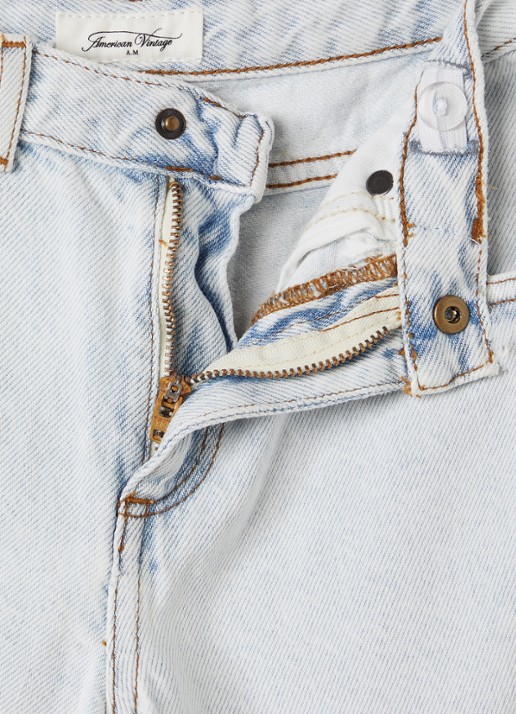 American Vintage Joybird straight leg jeans - detail 3 lichtblauw