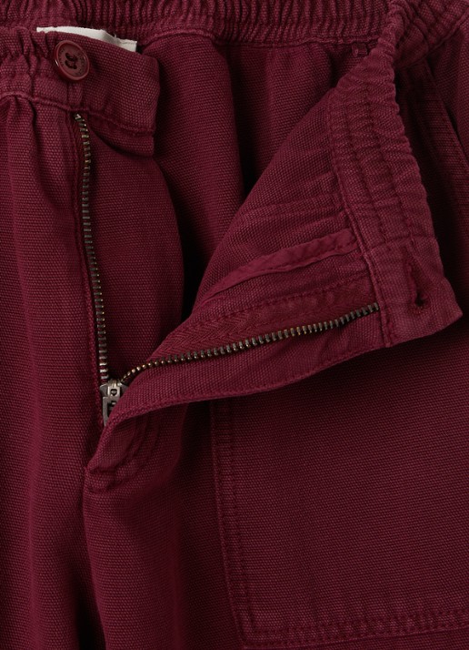 American Vintage Loose fit broek met steekzakken - detail 3 bordeauxrood