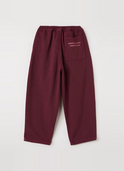 American Vintage Loose fit broek met steekzakken - voorkant 2 bordeauxrood