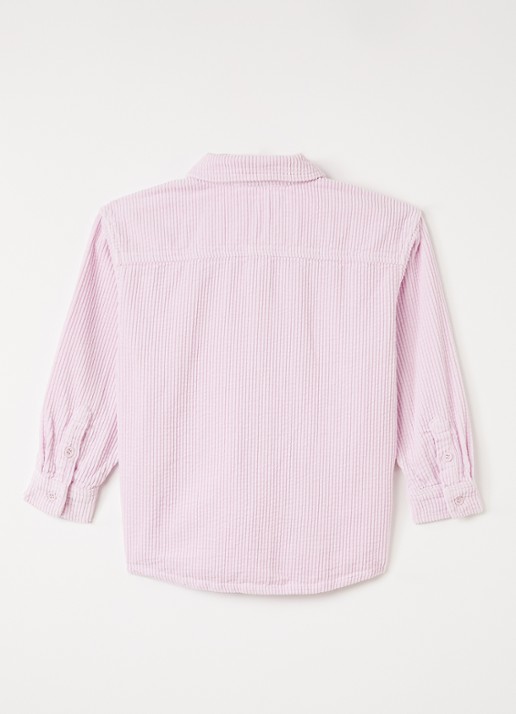 American Vintage Padow blouse van corduroy - voorkant 2 roze
