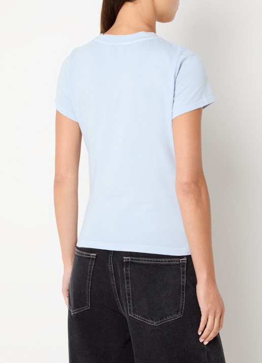 American Vintage Pymaz T-shirt met logo - achterkant 4 lichtblauw