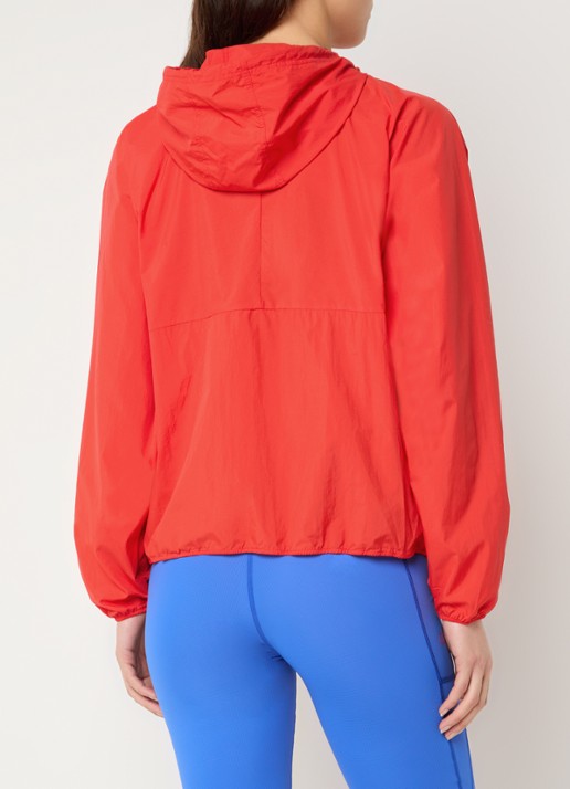 American Vintage Rajaz sportjack met logo - achterkant oranjerood