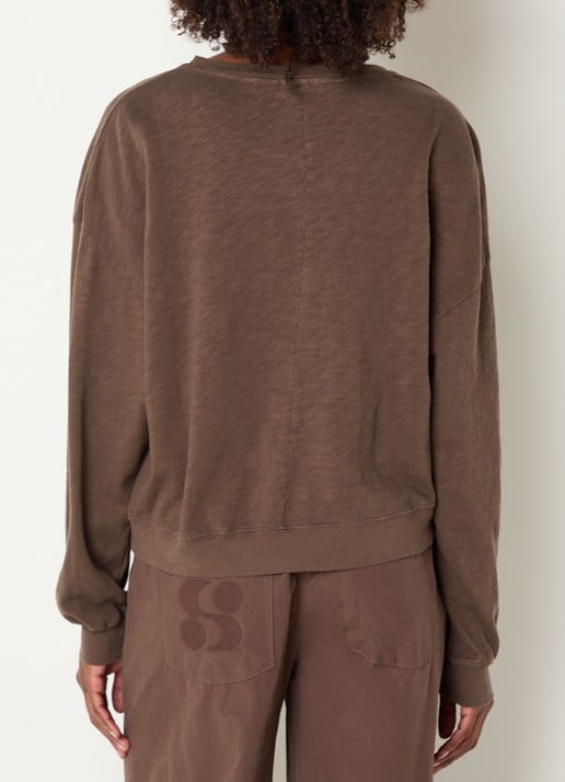 American Vintage Sono sweater met ronde hals - achterkant 2 lichtbruin