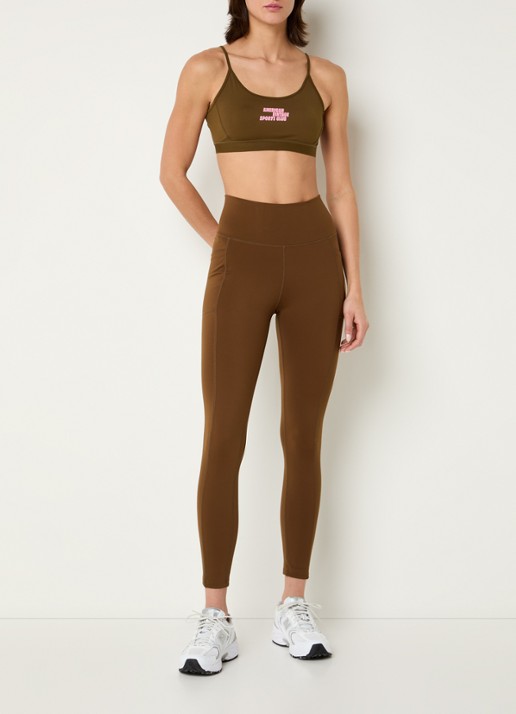 American Vintage Sport bh met light support en logo - voorkant 4 bruin