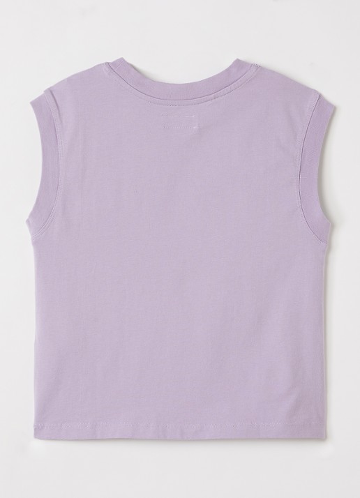 American Vintage T-shirt met logoprint - voorkant 2 lila