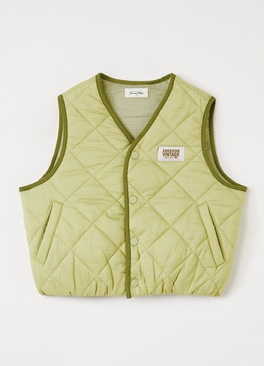 American Vintage Yupibam bodywarmer met quilt patroon