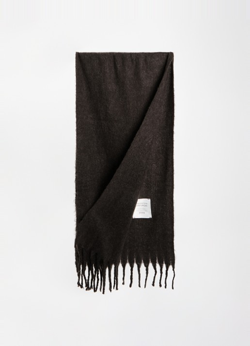 American Vintage Zinaco sjaal in wolblend 180 x 50 cm - detail 2 bruin
