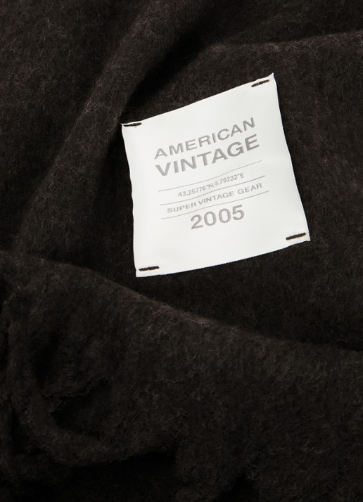 American Vintage Zinaco sjaal in wolblend 180 x 50 cm - detail 3 bruin