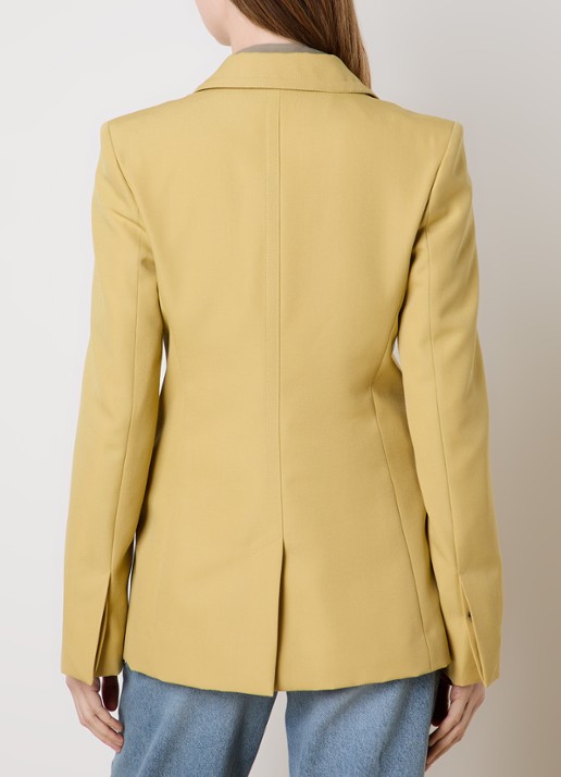 AMI Paris Blazer van scheerwol met klepzakken - achterkant 3 okergeel