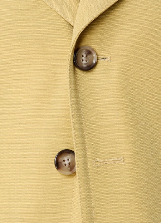 AMI Paris Blazer van scheerwol met klepzakken - detail 5 okergeel