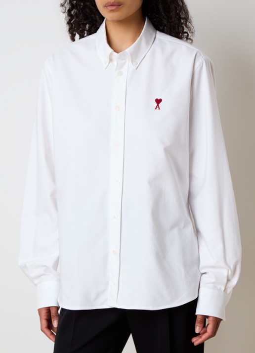 AMI Paris Blouse met logo - detail 2 wit