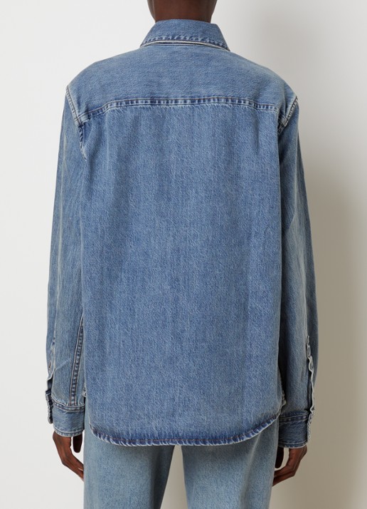 AMI Paris Blouse van denim - achterkant 3 indigo