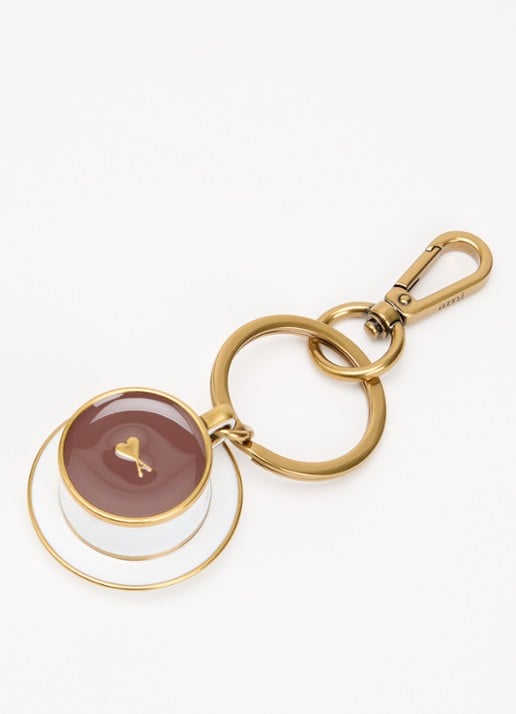 AMI Paris Coffee Cup sleutelhanger - voorkant wit