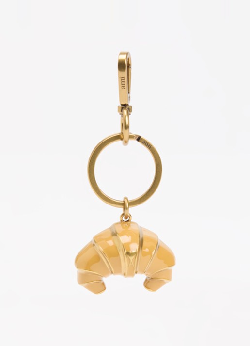 Ami Paris Croissant sleutelhanger - voorkant goud