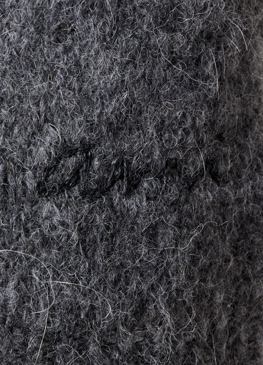 Ami Paris Fijngebreid vest in alpaca wolblend - detail 2 grijs