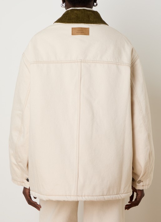 AMI Paris Gewatteerd jack met opgestikte zakken - achterkant 3 beige
