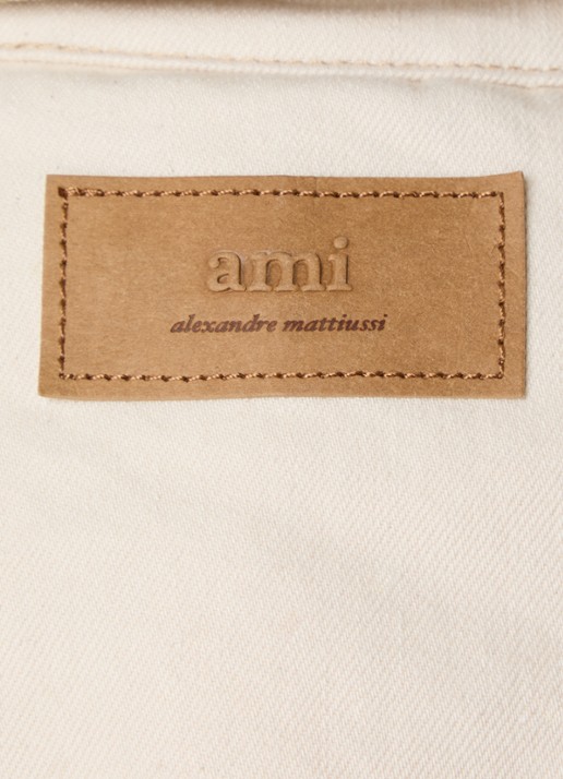 AMI Paris Gewatteerd jack met opgestikte zakken - detail 6 beige