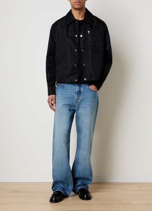 AMI Paris Jack met logo en steekzakken - voorkant 2 zwart