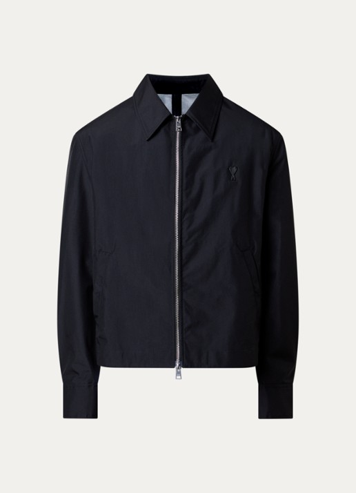 AMI Paris Jack met logo en steekzakken - voorkant zwart
