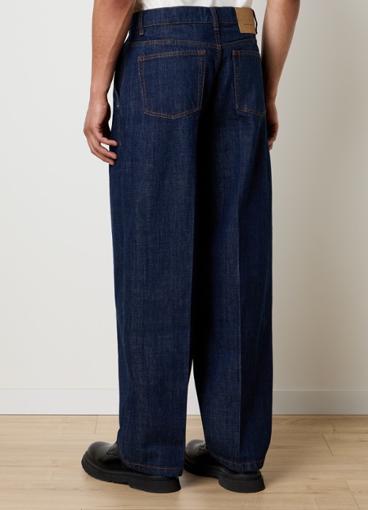 AMI Paris Loose fit jeans met donkere wassing  - achterkant 6 indigo