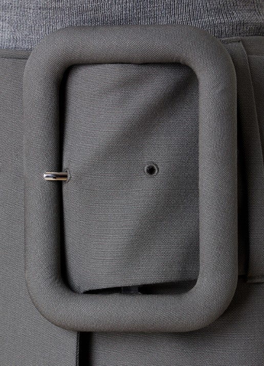 AMI Paris Midi rok van scheerwol - detail 5 grijs