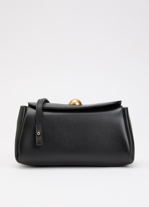 AMI Paris Mini Carrousel clutch van leer met afneembare schouderriem