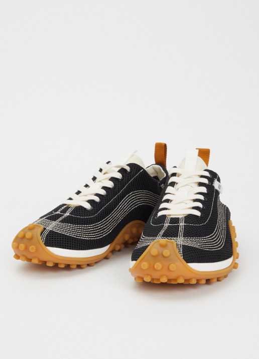 AMI Paris Mirage sneaker met schapenleren details - detail 3 zwart