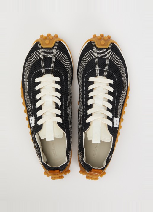 AMI Paris Mirage sneaker met schapenleren details - detail 4 zwart