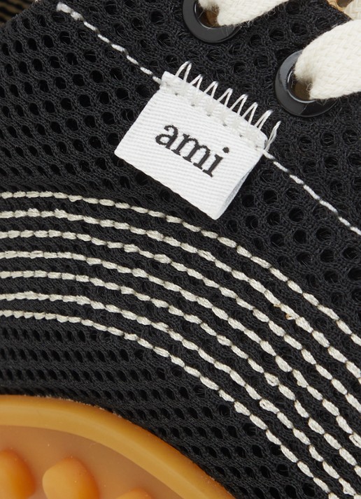 AMI Paris Mirage sneaker met schapenleren details - detail 6 zwart