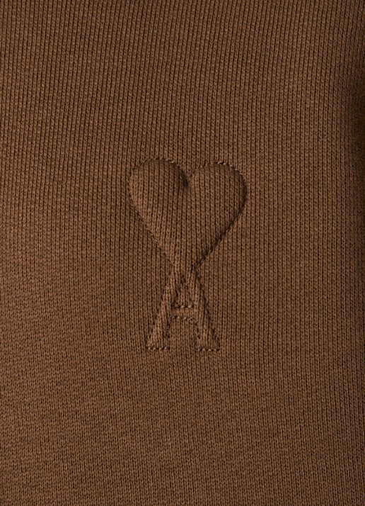 Ami Paris Quota hoodie met 3D logoprint - detail 5 bruin