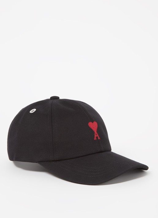 AMI Paris Red Ami De Coeur pet met logoborduring