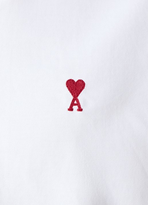 AMI Paris Regular fit overhemd met logo - detail 5 wit