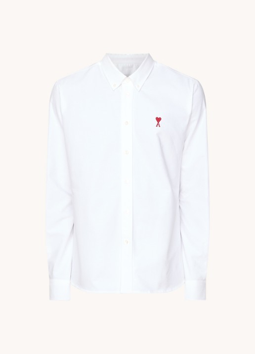 AMI Paris Regular fit overhemd met logo - voorkant 2 wit