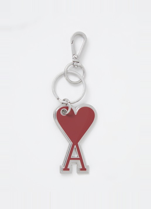 AMI Paris Sleutelhanger met logo - voorkant rood