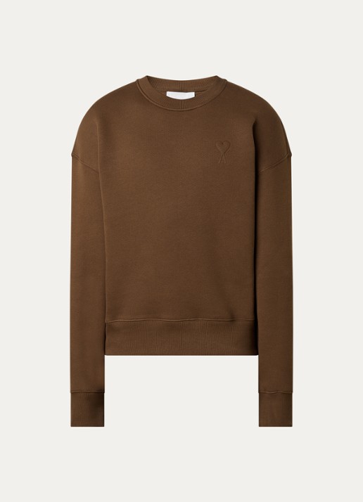 AMI Paris Sweater met logo - voorkant 3 bruin