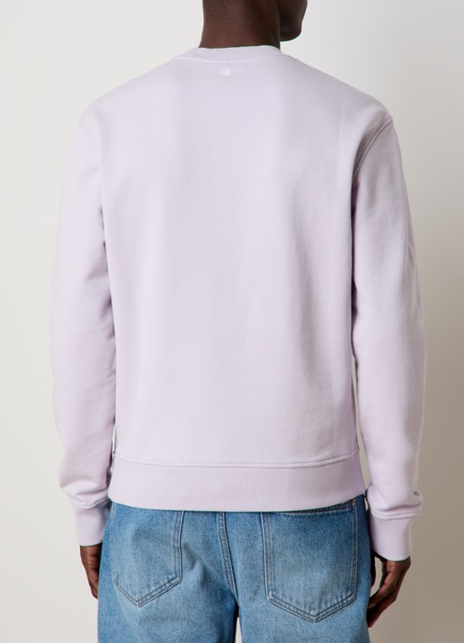 AMI Paris Sweater met logoborduring - achterkant 5 lila