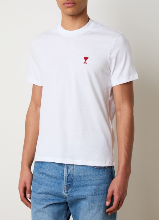 AMI Paris T-shirt met logoborduring