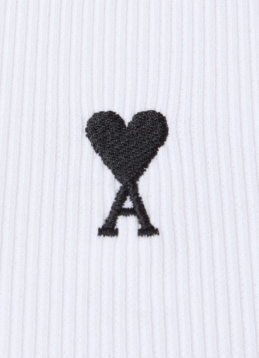 AMI Paris Tanktop met logoborduring - detail 3 wit