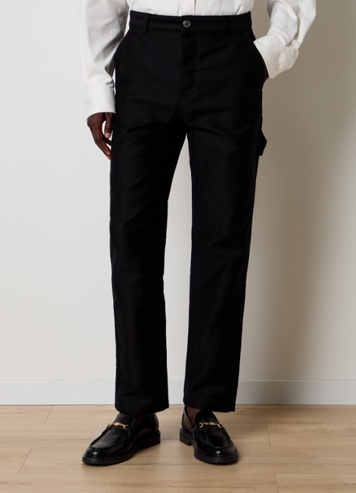 AMI Paris Worker straight fit pantalon met steekzakken - detail 3 zwart