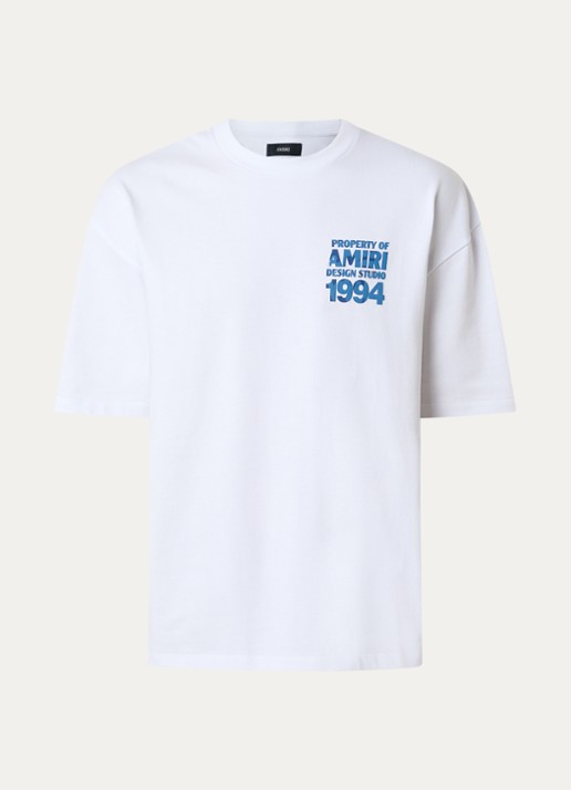 AMIRI 1994 T-shirt met logo- en backprint - voorkant 2 wit