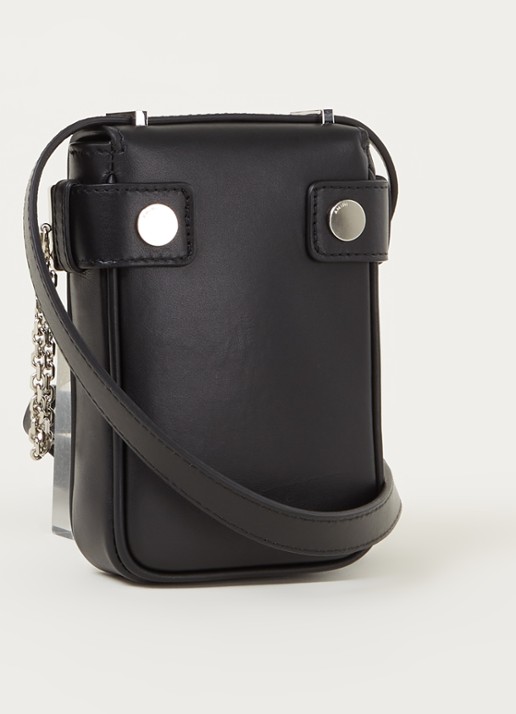 AMIRI Amp crossbodytas van leer  - achterkant 3 zwart